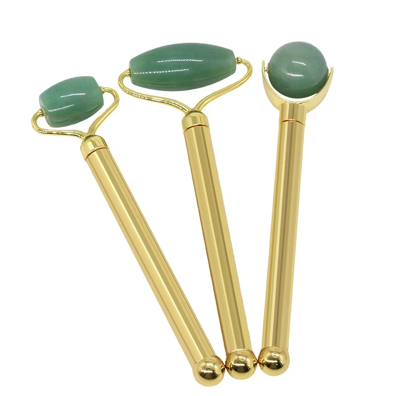 

Comfortable Green Aventurine Jade roller for Promote blood circulation to the face Green Aventurine Jade roller