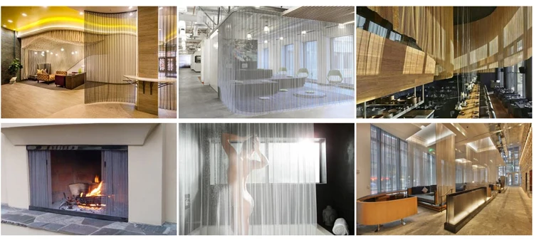 Fireplace Metal Curtain Chain Link Fireplace Curtain Chain Link