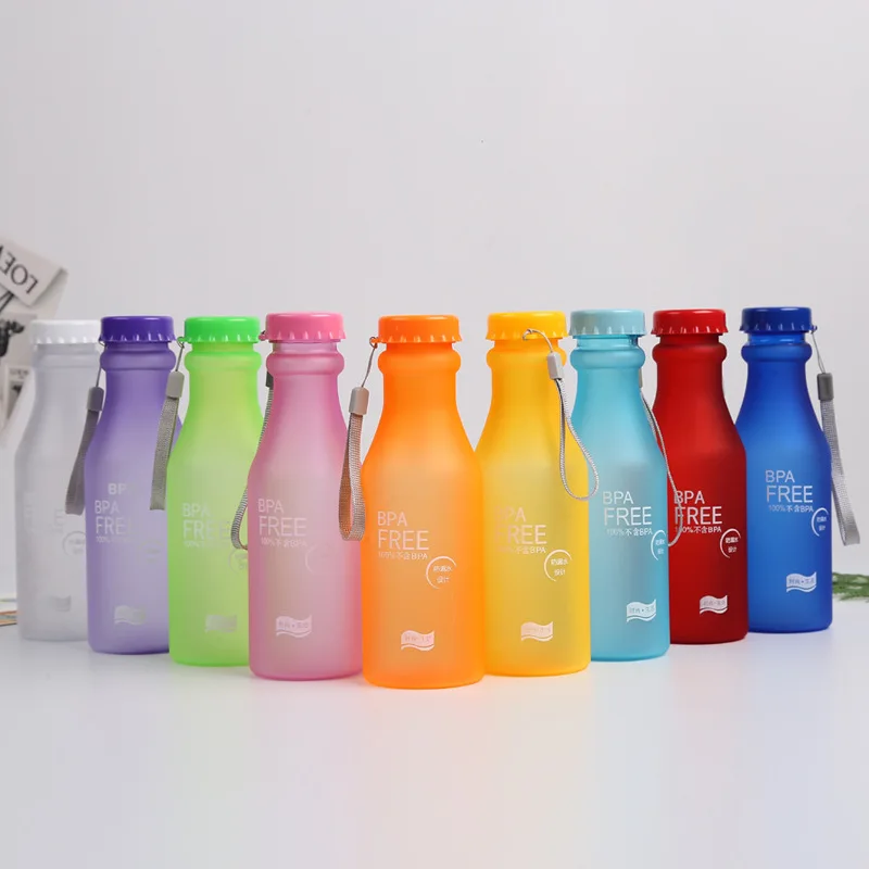 

Seaygift 2021 hot selling cheap soda plastic water bottle beer cap reusable bpa free summer fruit juice water bottle, As picture
