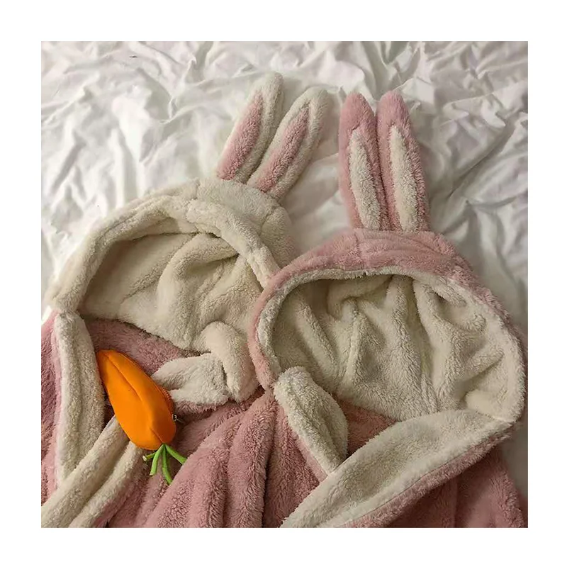 

Fashion winter thickened warm plaid hooded womens sleepwear set flannel pajamas, Customized color