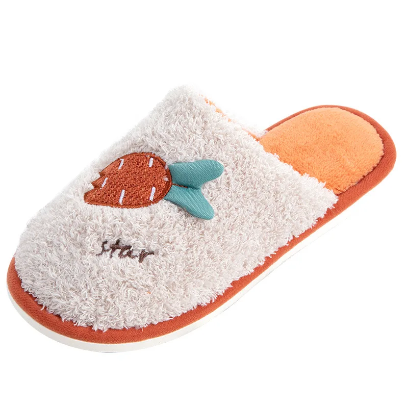 

Cotton Slippers Female Autumn and Winter Home Cute Plush Slippers Men Winter Indoor Warmth Confinement Shoes Home Cotton Slipper, 5 colors