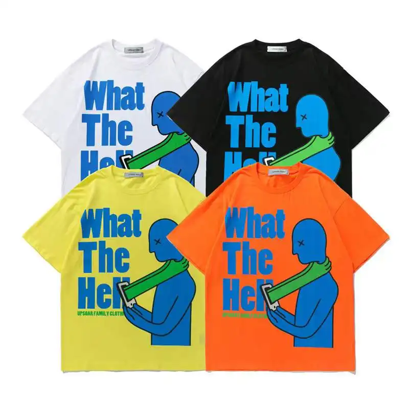 

2022 new spring and summer alphabet printed women's loose round neck Pullover short sleeve cotton T-shirt