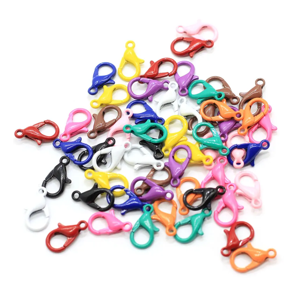 

100pcs 6*12mm Colors Lobster Claw Clasps Hooks For Jewelry Making Finding DIY Necklace Bracelet chain