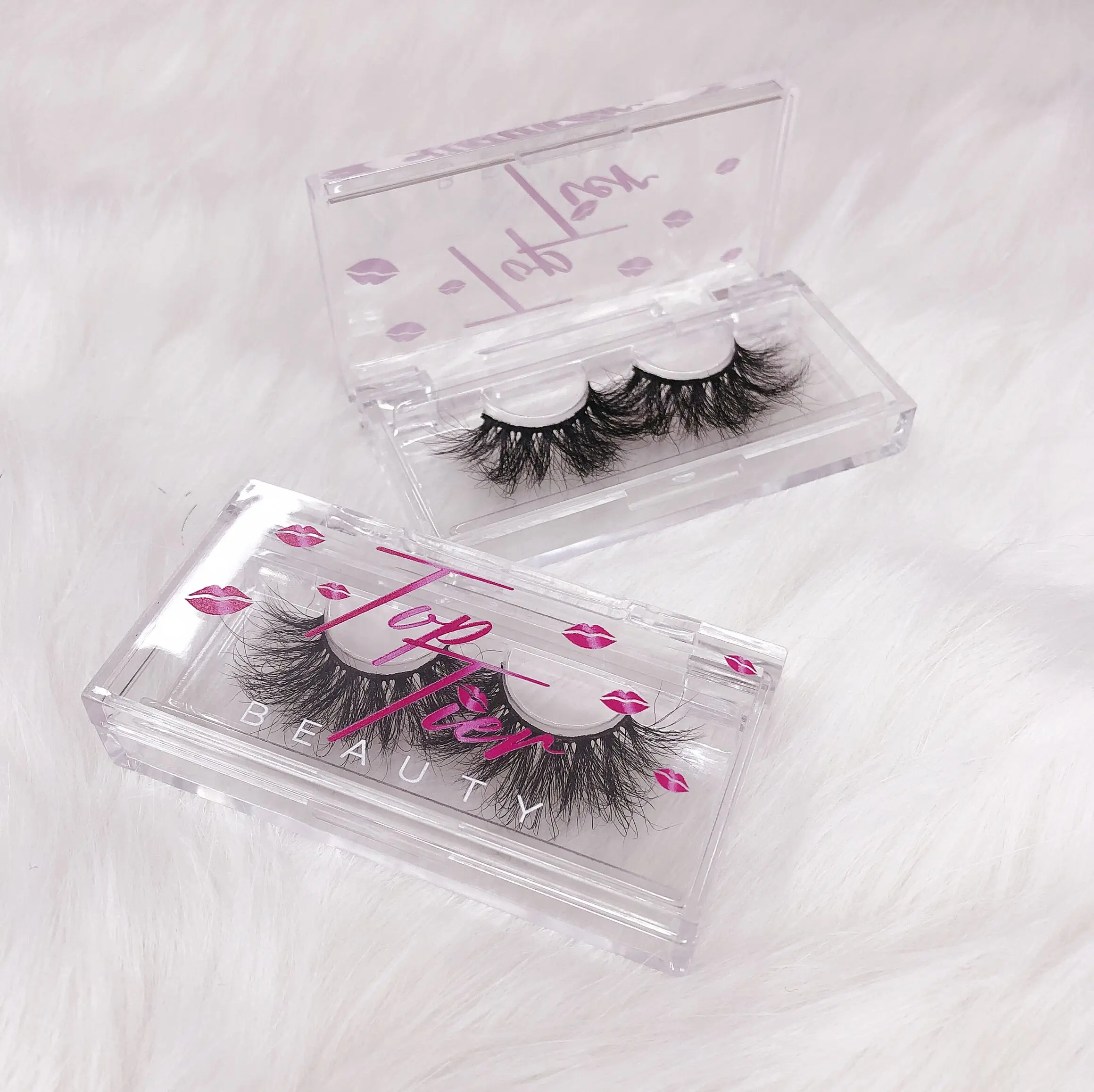 

good price custom eyelash box and natural mink eyelashes