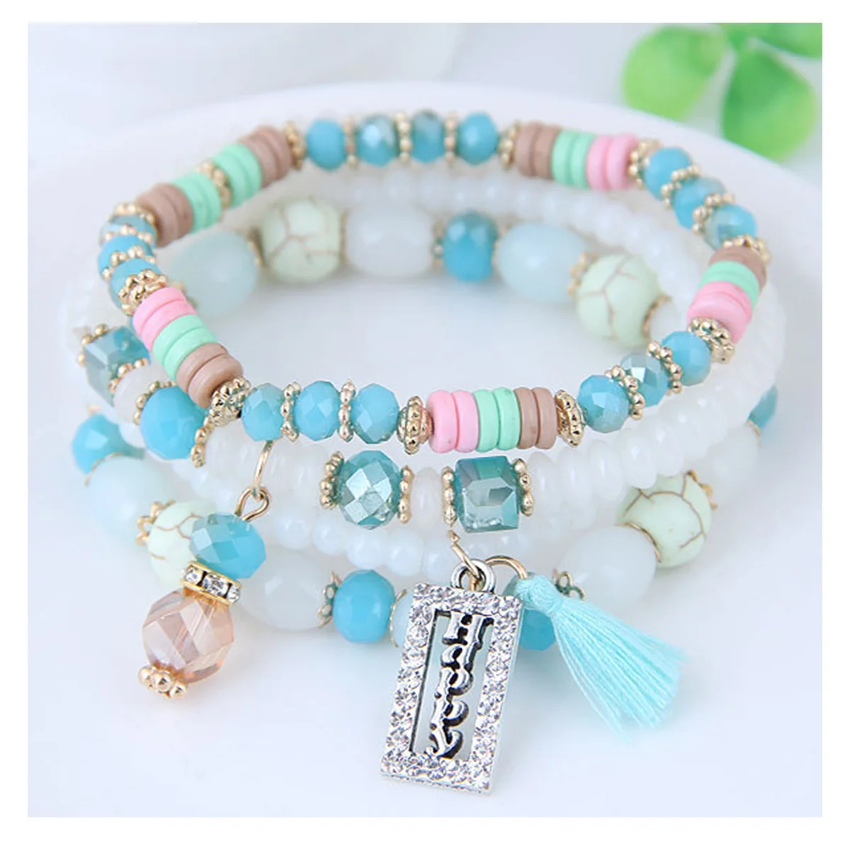 

Factory Direct Sale Multiple Color Elegant Fashion Multilayer Bracelet Crystal Bracelets For Women