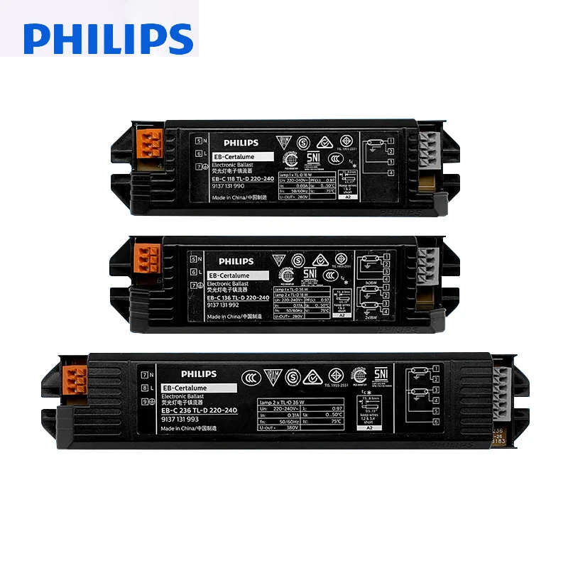 Philips-LED 220V 18W 36W UV Lamp Electronic Ballast for UV Germicidal Lamp T8 Tube H Tube Fluorescent