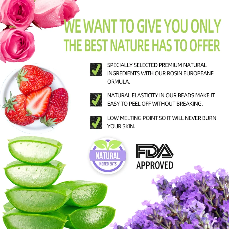 
FDA Certificate 500g Hair Removal Hard Hot Wax and Pearl Wax Beans 