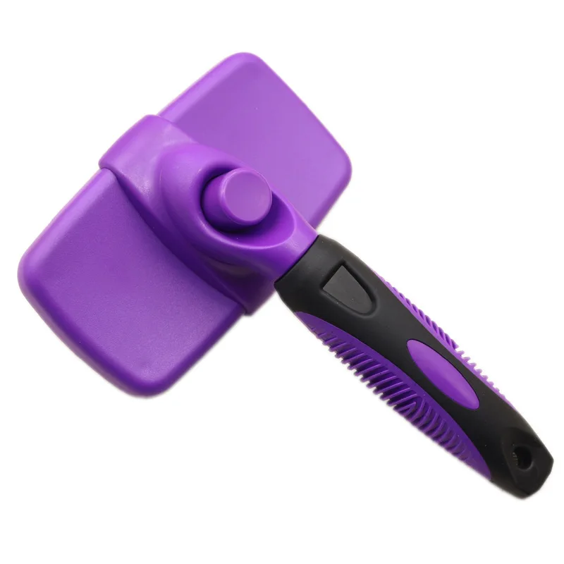 

Colorful Retractable Self Cleaning Knot Dog Cat Pet Brush Stainless Steel Hair Removal Grooming Pet Comb, Customized color