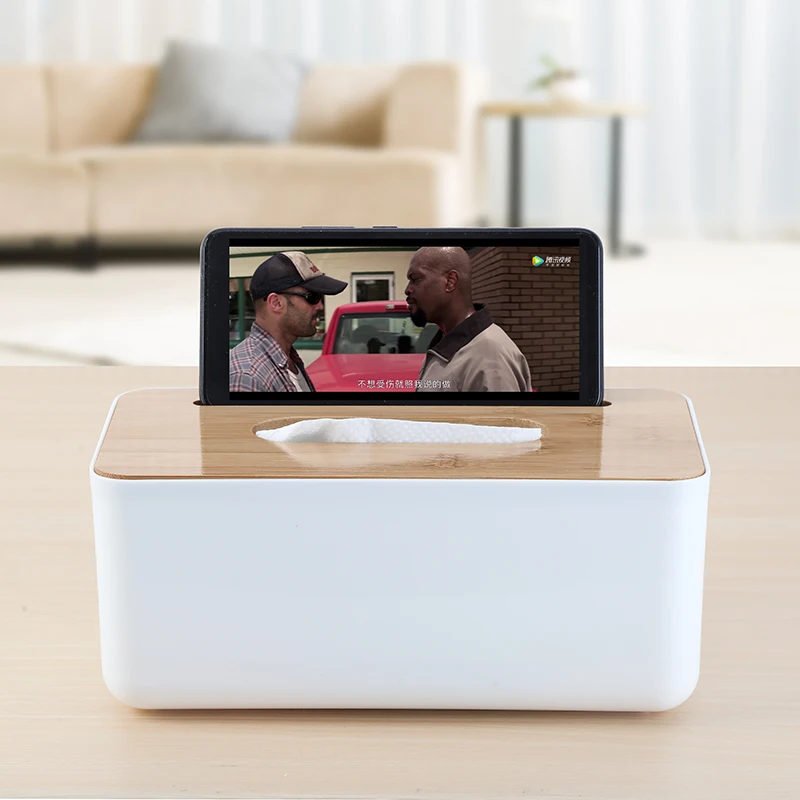 

China Factory Promotion Square Customized Plastic Paper Tissue Box