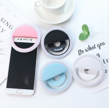 

New Style Ring Power Flash Battery Portable Small Rechargeable 3 Modes Color Feature LED Selfie Light