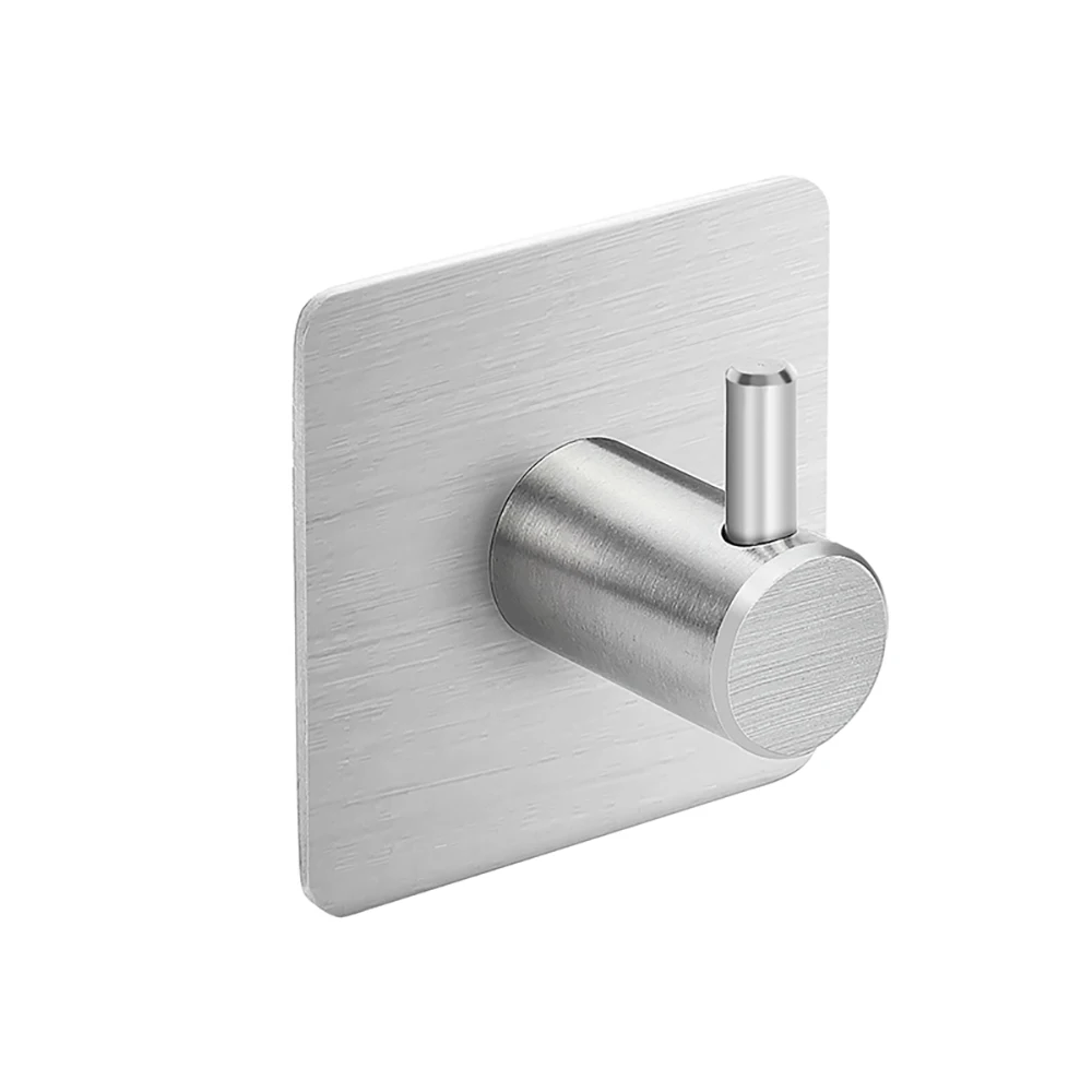 

BUBM wholesale Bathroom Stainless Steel Removable Adhesive Hook, Silver