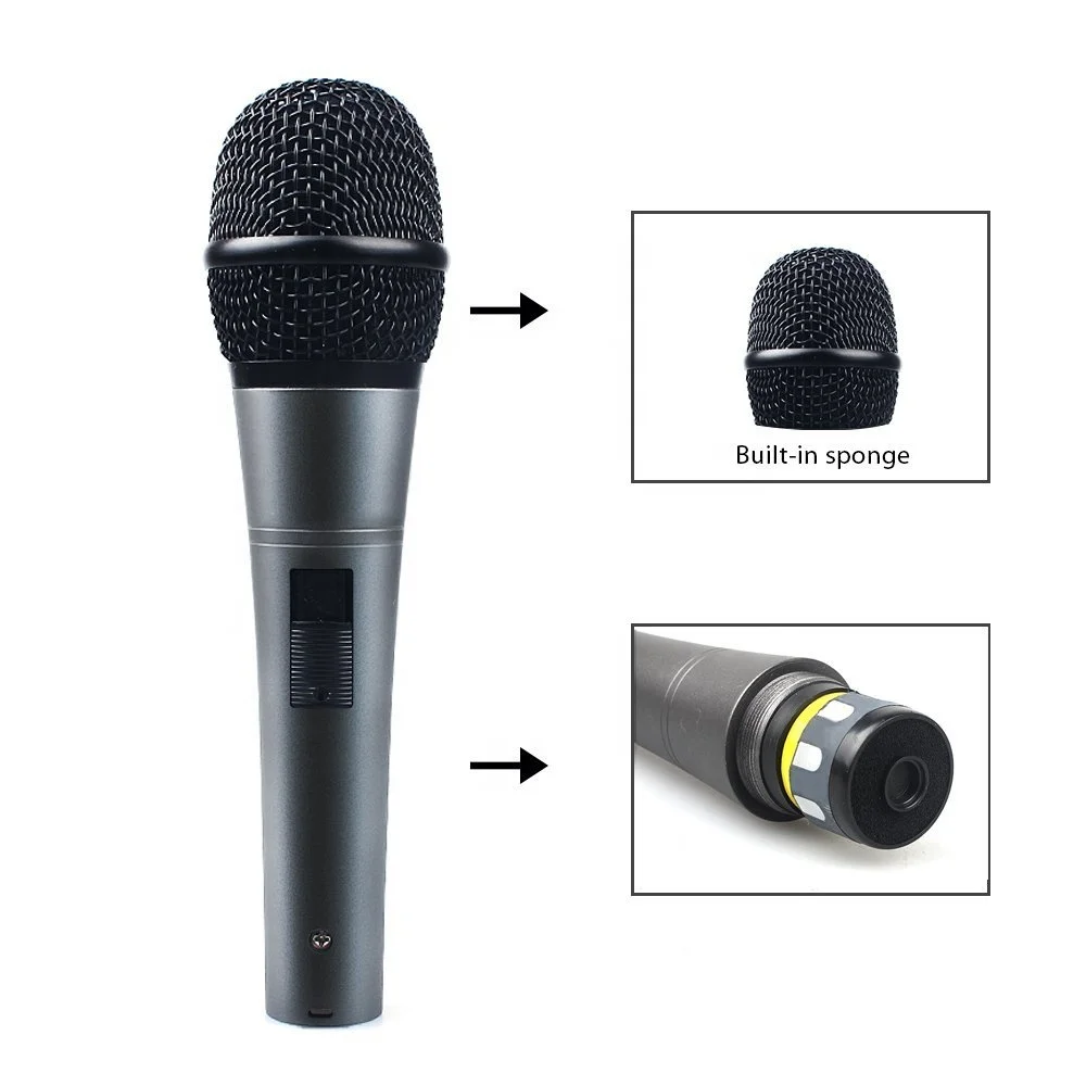 

Best seller high quality dynamic singing handheld microphone, Gray/ black