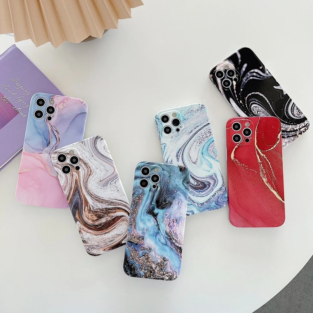 

Luxury Marble Phone Cases For iPhone 13 14 12 11 Pro Max Phone Case Fashion Marble Texture Stone Phone Cover for iPhone X Xr Xs