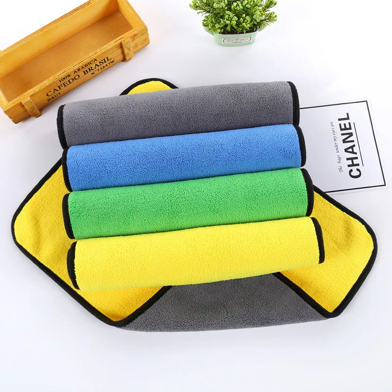 

China Manufacturer Mitt 16*16'' Microfiber Long/short Pile Car Wash Towel With Cheap Price, Yellow