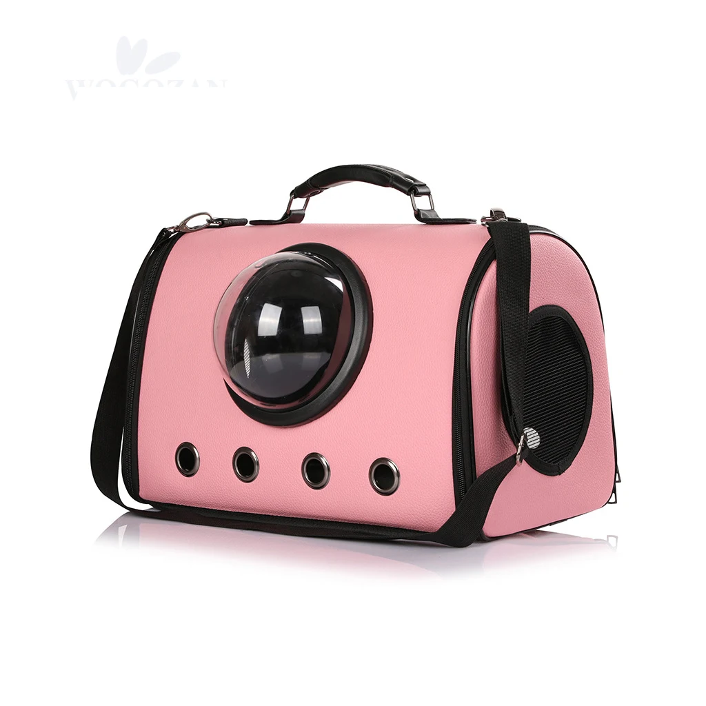 

Amazon Small Medium Dog Cat Carrier Pet Bag Outdoor Travel Car Breathable Transparent Shoulder Pet Carrying Bag Case, Pink,yellow,black,brown