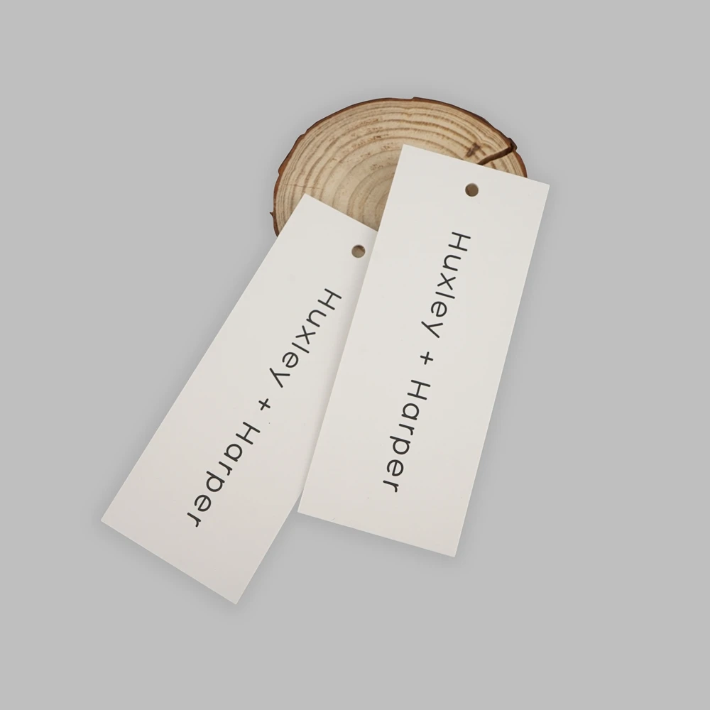 

Personalized logo printing 92*56mm 300-400g clothing tag custom muti-colored clothing hanging tags custom jewelry tag