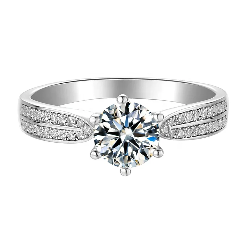 

1ct/1.5ct/2ct/3ct luxury Jewelry moissanite ring silver 925 engagement wedding moissanite ring