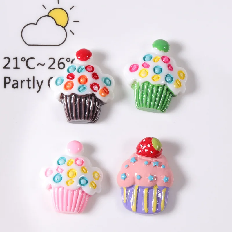 

yiwu wintop customization support lovely strawberry cupcake design flatback resin cabochons for mobile cover