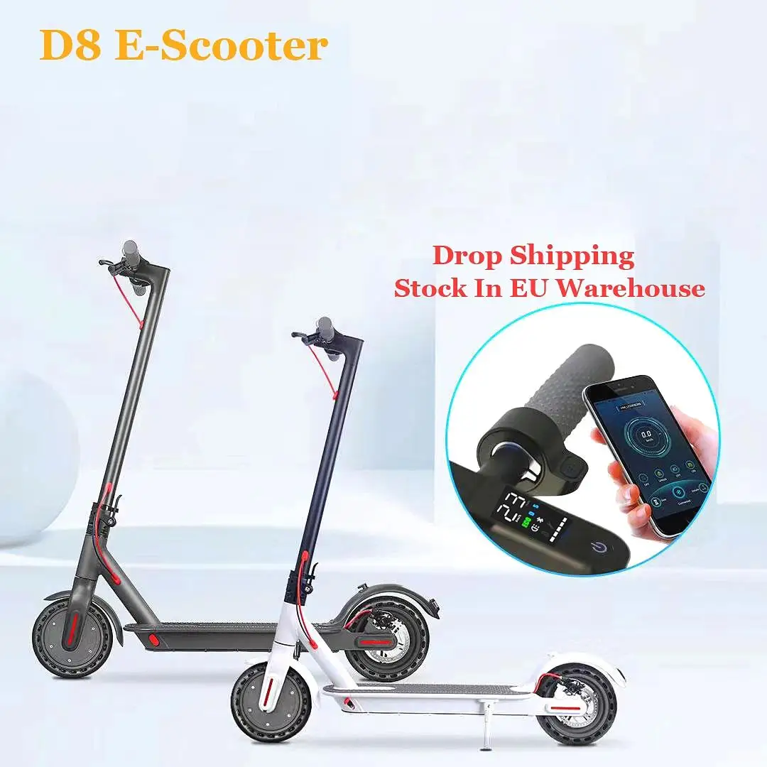 

TOP quality portable replaceable battery 8.5 inch 30 km long distance adult electric scooter folding electric motorcycle, Black white