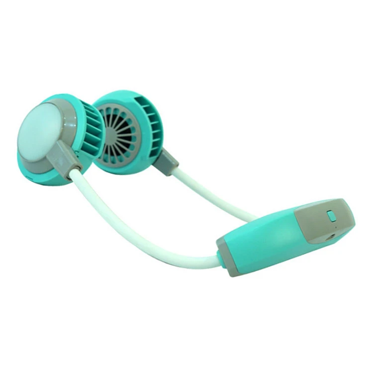 
2020 Most Popular Outdoor Sport Bladeless Led Small Mini Hanging Neck Fan 