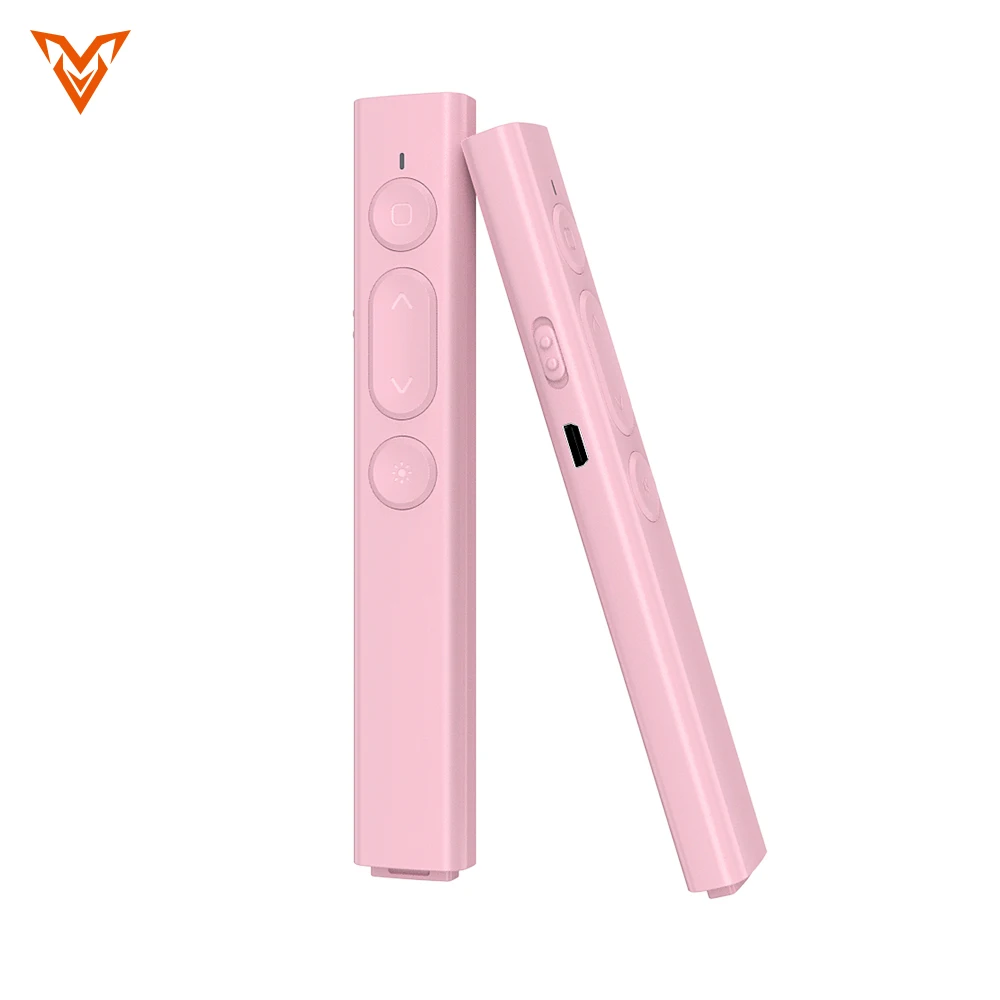 

2021 hot update multimedia function PPT page turning pen laser pen office teaching demonstration red laser pen, Black, white, pink