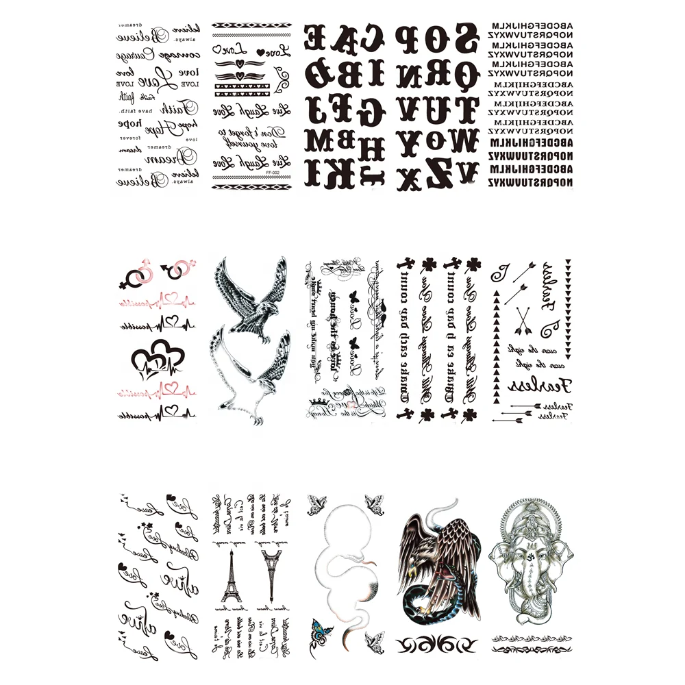 

FF Tattoo Catalog Eco-Friendly Waterproof Transfer Tattoo Sticker, Cmyk