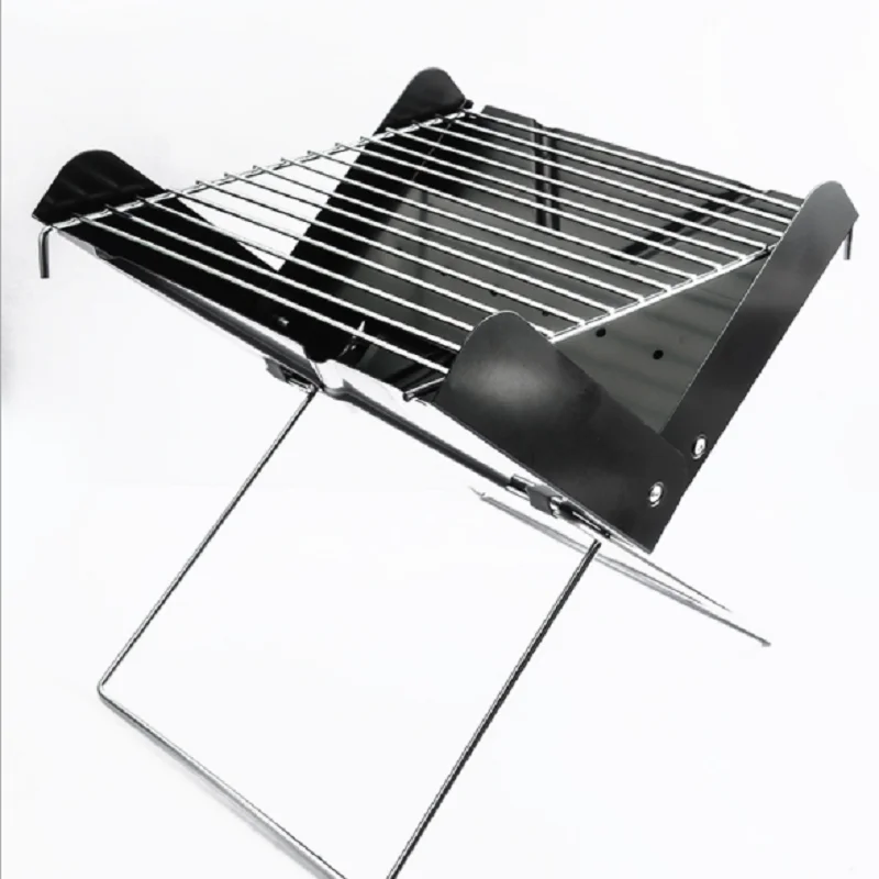 

Small iron X - shaped folding charcoal rack for camping bbq grill