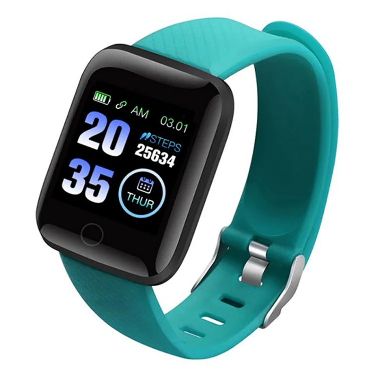 

D13 116 plus fitness tracker bracelet free watch 6 smart watch waterproof android, Black/blue/red/purple/green