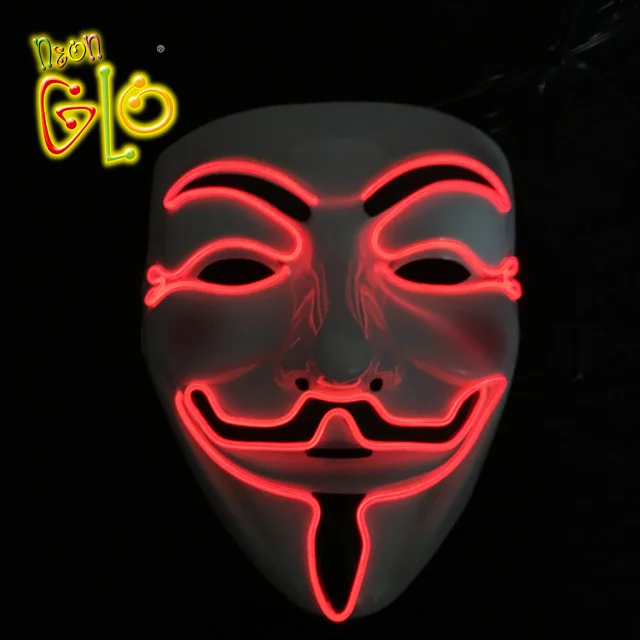 

Factory wholesale light up el mask active luminous party led mask For April Fool's Day