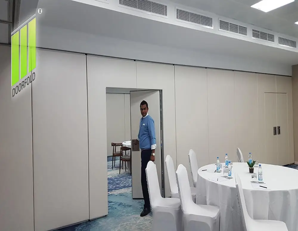 
hotel room divider sliding folding doors supplier china soundproof folding partition 