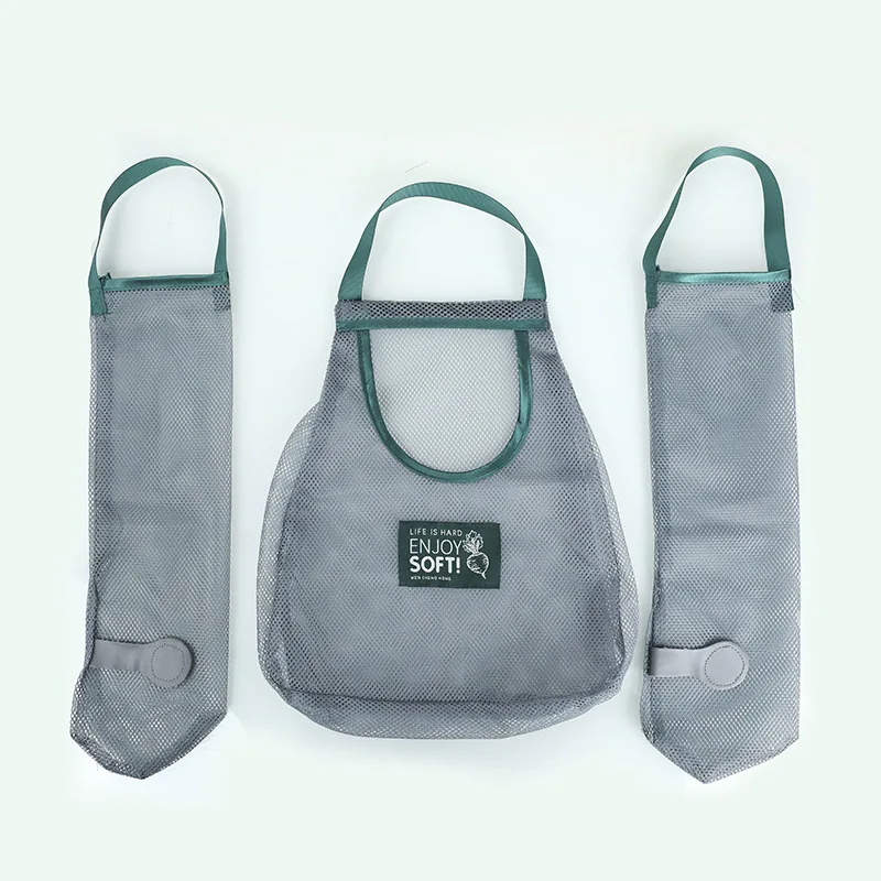 

ZQ54 Reusable Mesh Bags Fruit and Vegetable Hanging Storage Kitchen Storage Washable Foldable Net Bags Potato Hanging Mesh Bag, As pic