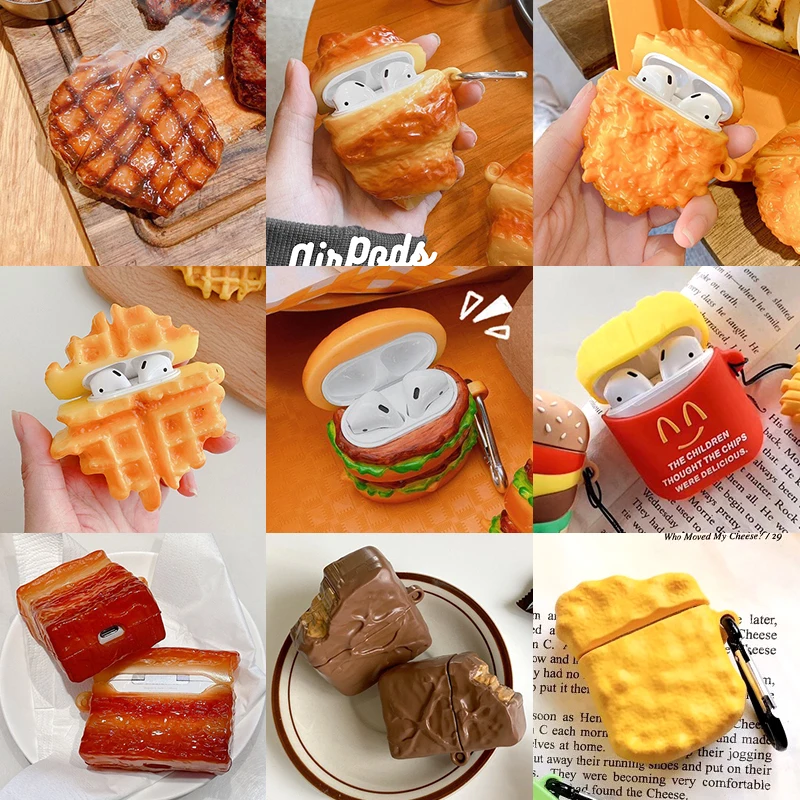 

Delicious Food 2021 Case For Airpods Pro designer Food Earphone For Apple 3D Silicone For Airpod Case