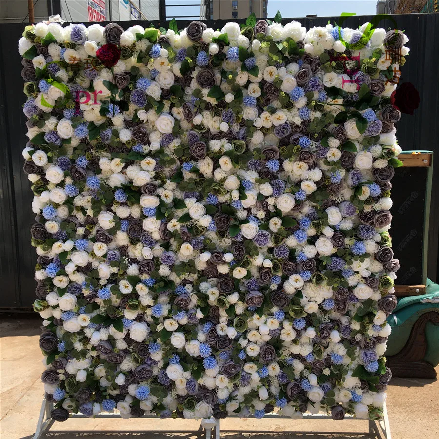 

SPR WHOLE wedding decorations silk wedding floral table runner sweetheart table flower wall, White