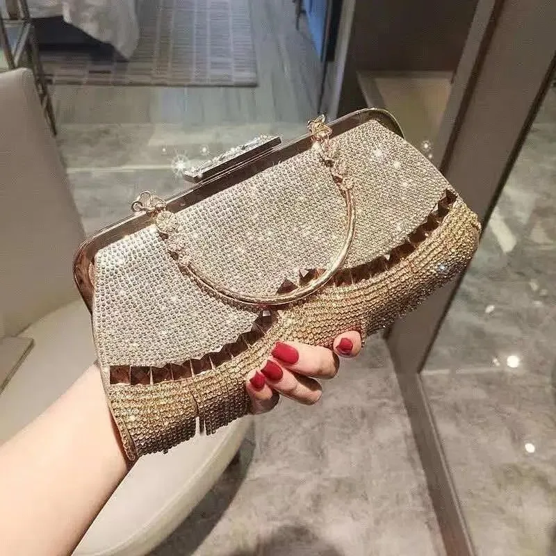 

Hot selling tassel bags women's handbags crystal bags