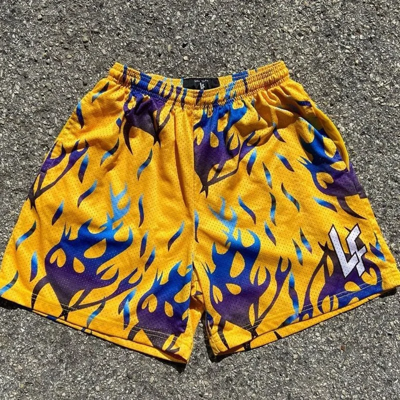 

2022 New Arrivals Mesh Basketball Shorts All Over Print Sport Shorts for Men, Can provide different swatchbooks to choose colors