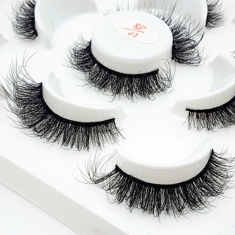 

5 pairs false eyelashes wholesale 15mm 20mm 25mm 3d fluffy fuax mink eyelashes