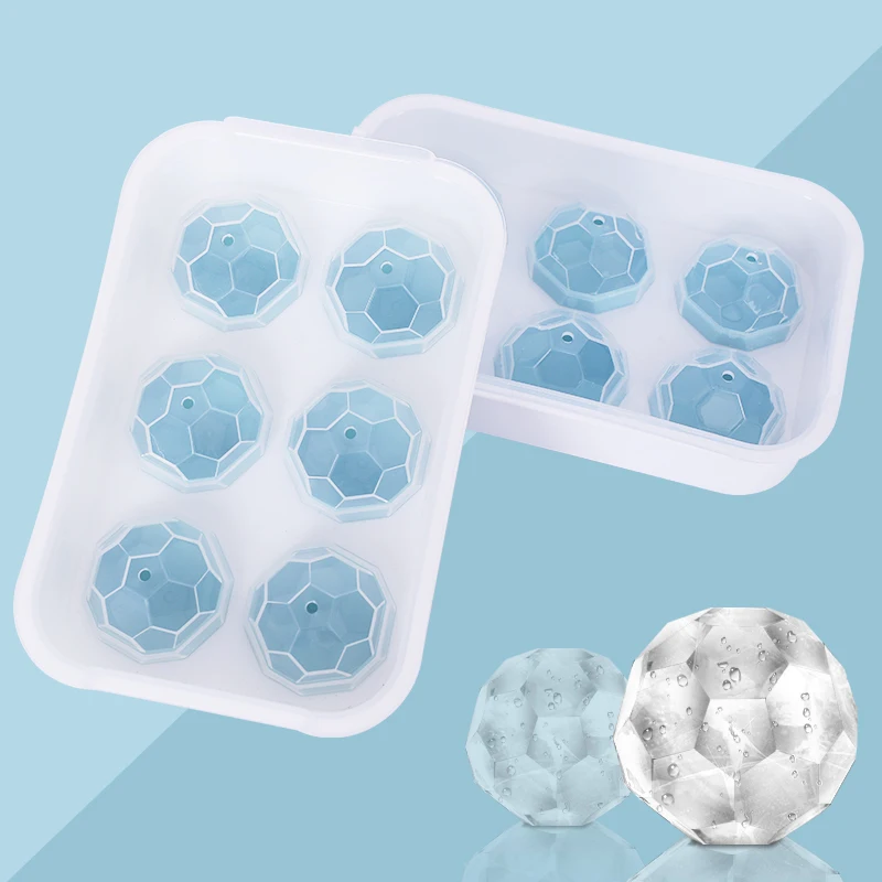 

Haixin set of 2 Easy Release silicone Stackable Safe wholesale Ice Cube Mold 6 Cavity for Whiskey, Green