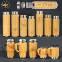 

BS04 19oz 550ml Big Capacity Vacuum Insulated Bamboo Infuser Bottle with Strainer