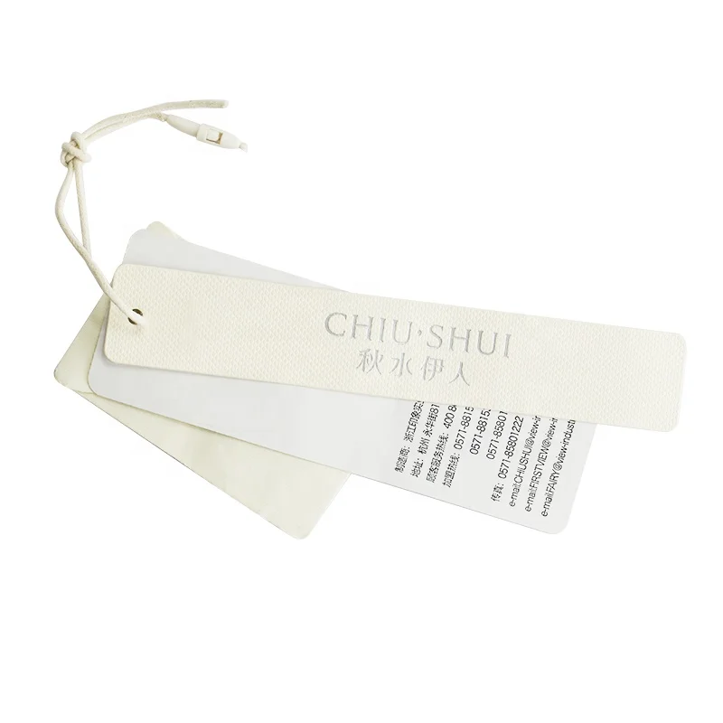 

FSC Custom Logo Argent Hot Stamping Special Paper Hangtag, Small Bag of Reserved Buttons with Seal Tag