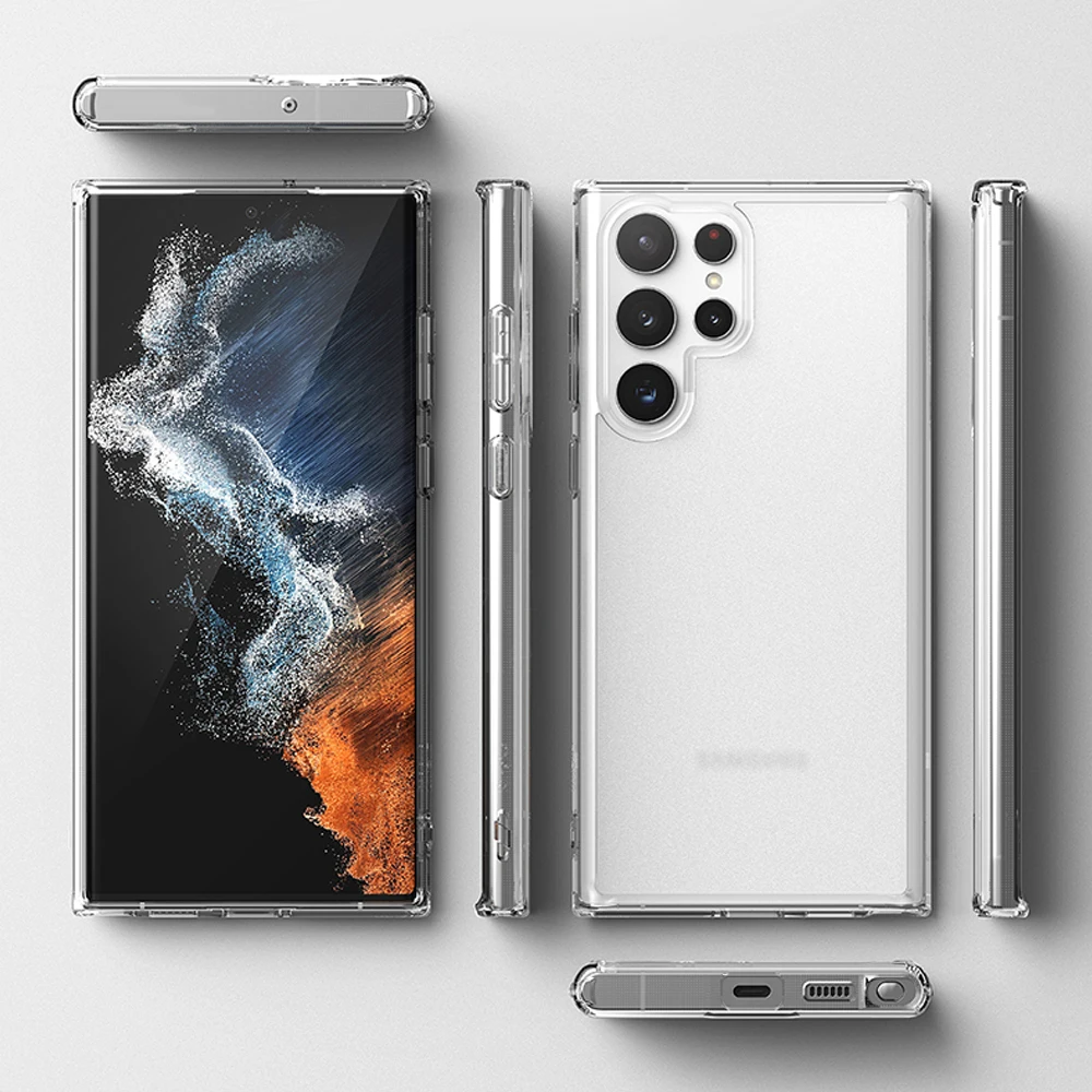 

S22 ULTRA case 1.5MM clear Transparent phone case soft TPU S21 cover