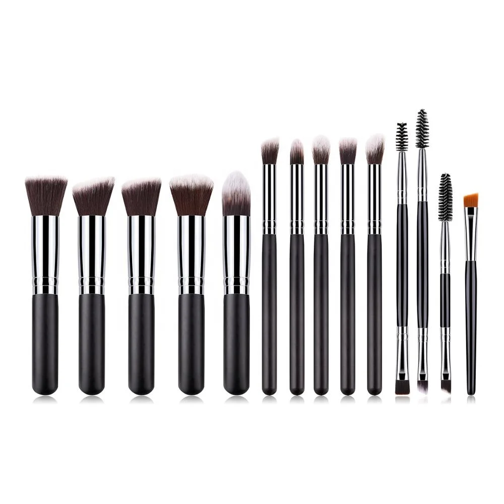 

BS-MALL 14 pieces Cosmetic Make Up Brush Tools Private Label Makeup Brush Set, Picture or customized color