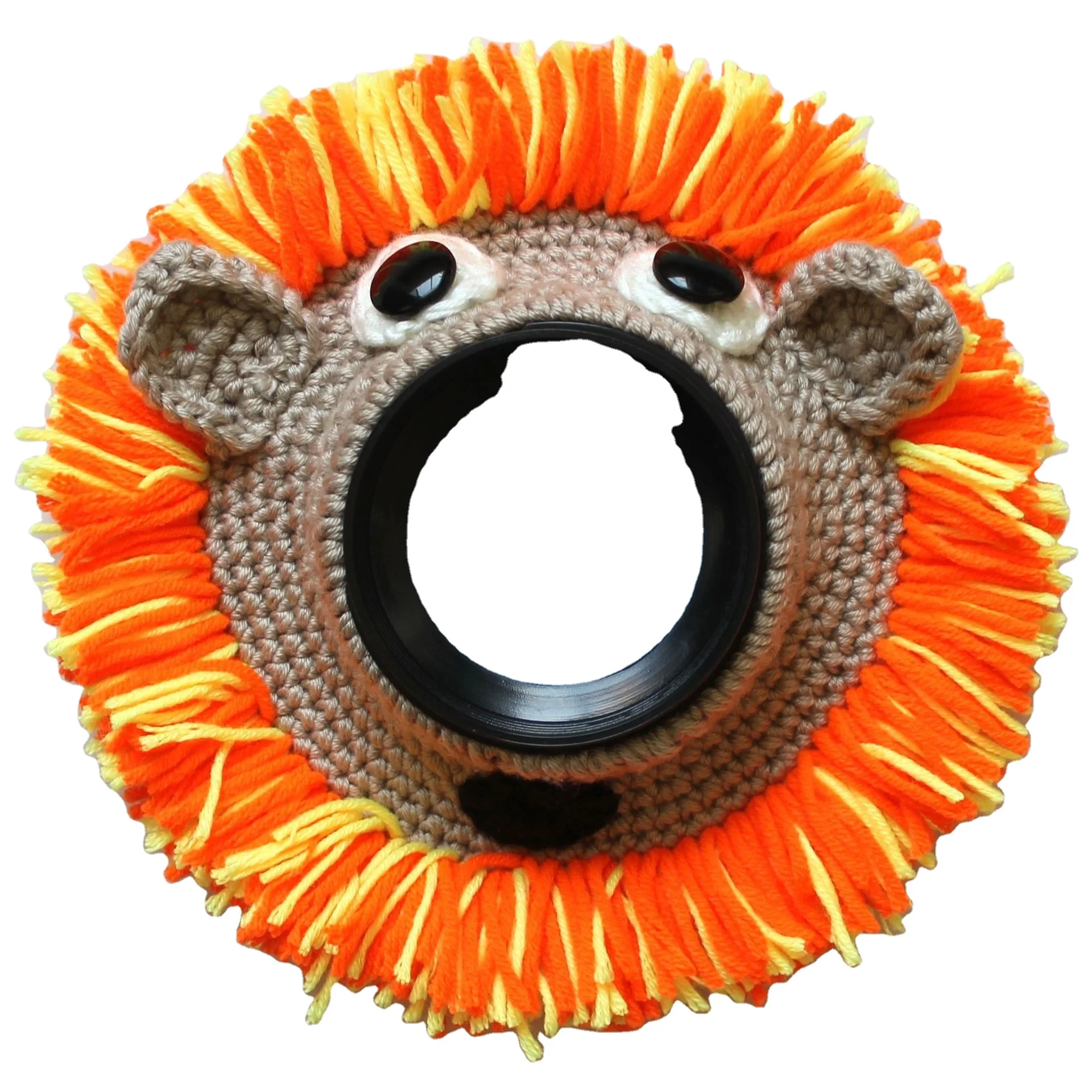 

Camera lens decorative ring knitting wool pendant baby photo guide doll