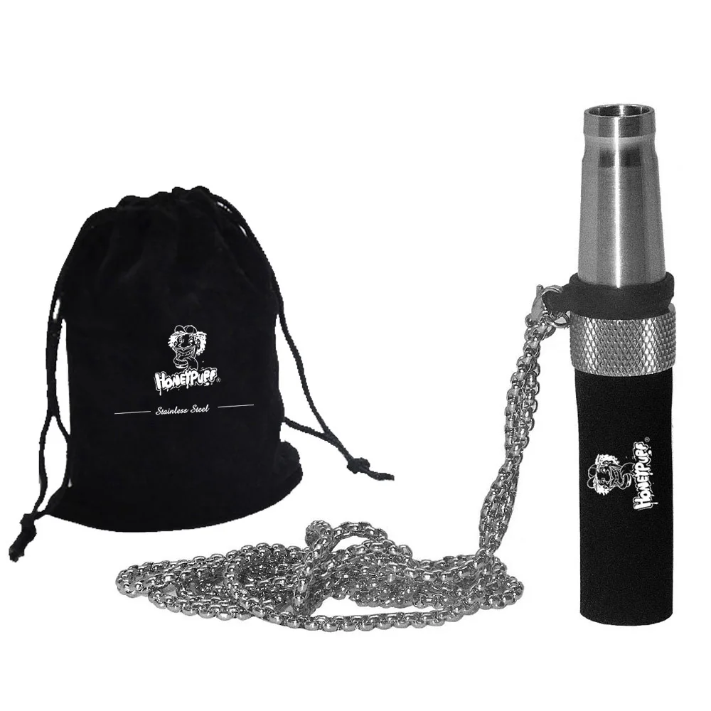

New Fashion Metal hookah mouthpiece Stainless Steel pipes and Silicone Sleeve Nozzle cigarette holder, As picture