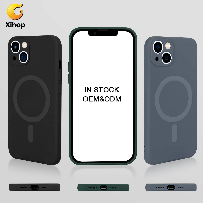 

Xihop Anti Fall Protector Liquid Wireless Charging Magnetism Shockproof Mobile Cover Cell Phone Case for iPhone 13 Pro Max Mini