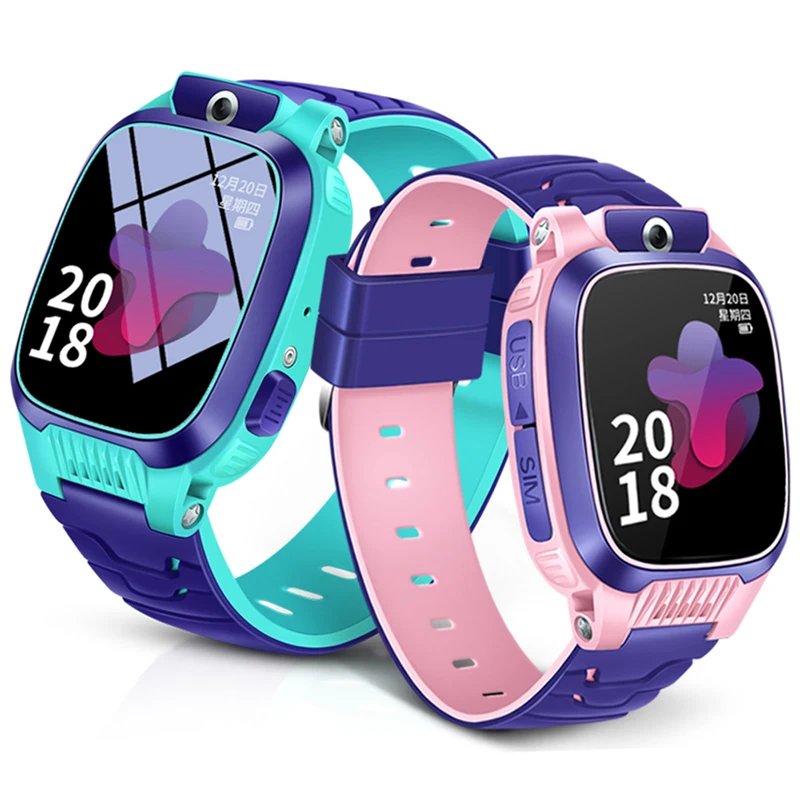 

2020 Newest Model Y79 Kids Smartwatch SOS For iOS Android Smartphone IP67 Waterproof Multi-lingual Sim Chidren Smart Watch, Blue,pink