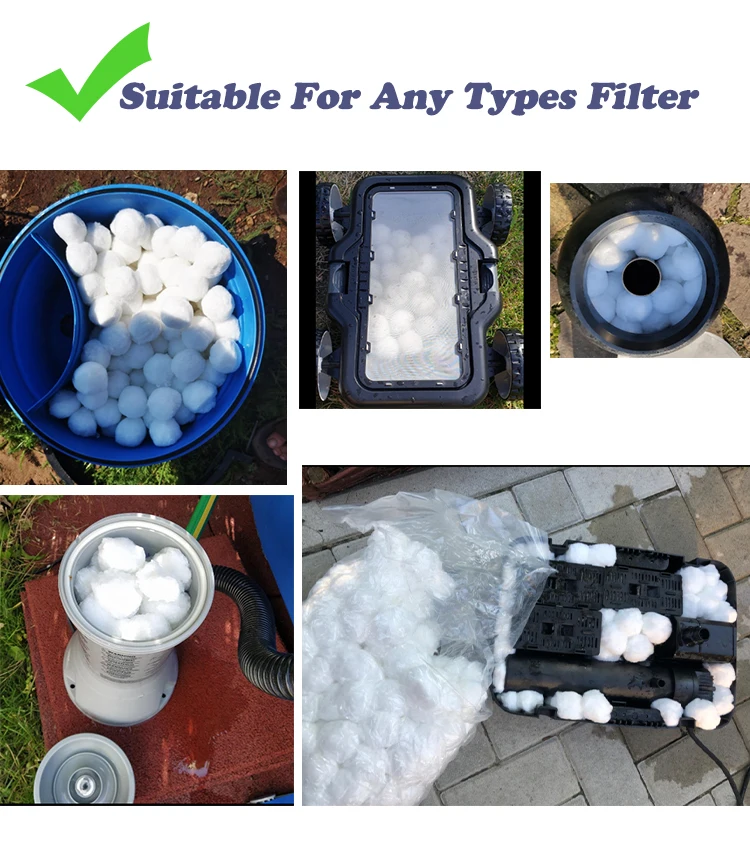 Swimming Pool Fiber Media Filter Ball  Reusable Polyest Fiber Filter Ball