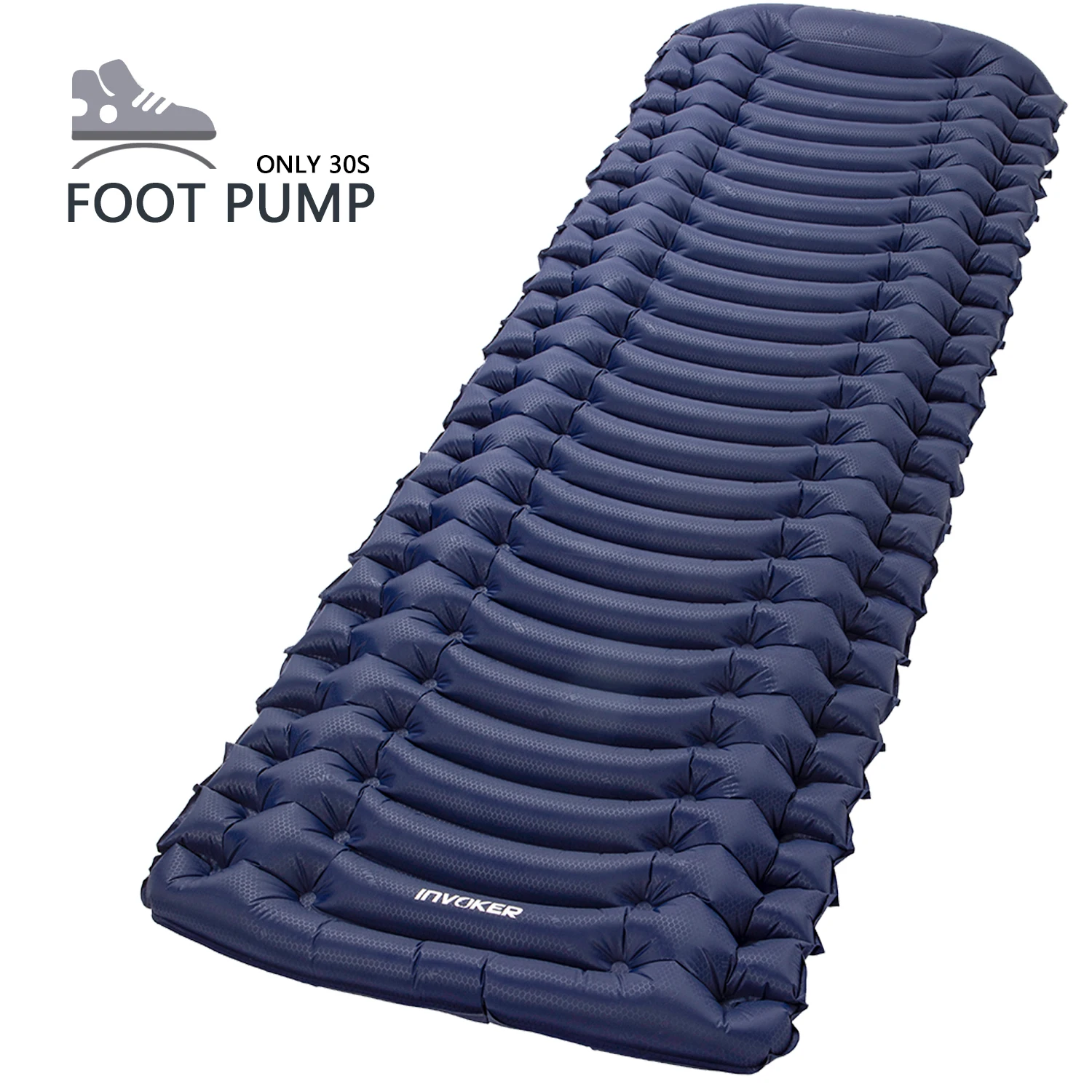 Invoker Ultralight Inflatable Camping Sleeping Pad With Builtin Foot Pump Lightweight Compact