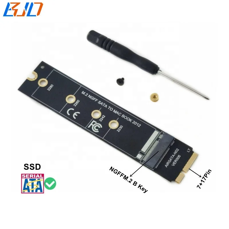 

7+17Pin M.2 B-key SATA SSD Adapter Converter Riser Card for 2012 MacBooks Air A1466 A1466 in stock