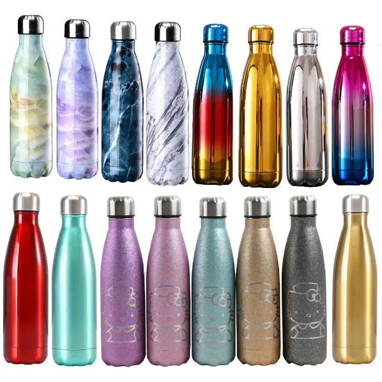 Wholesale Custom Hydro 1000ML Energy Bullet Type Unbreakable Coca Vacuum Cola Thermos Refills Stainless Steel Water Bottle Flask