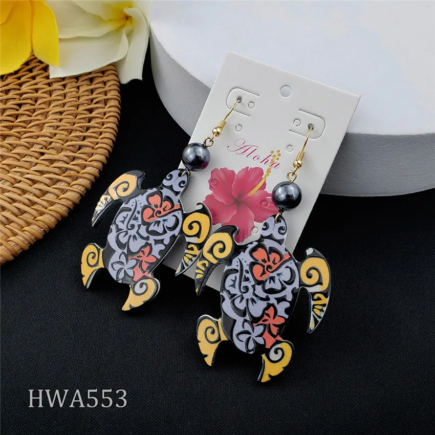 

Stock women hawaiian earrings hawaiian jewelry earring acrylic earrings for women